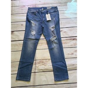 Special A Jeans Los Angeles Distressed Skinny Denim Medium Wash 3XL P14068